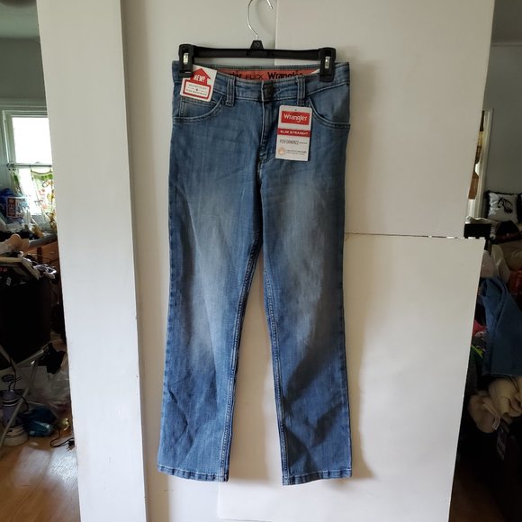 Wrangler Other - Wrangler Girl's Flex Slim Straight Jeans Adjustable Waistband Size 12